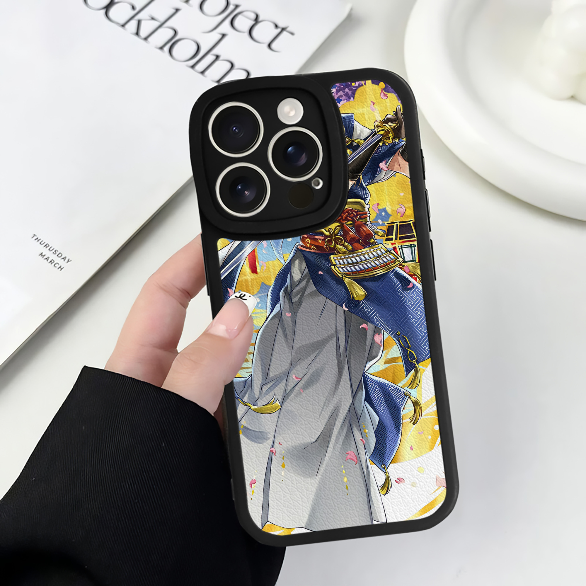 （画像用） 刀剣乱舞 Touken Ranbu 【iPhone 16シリーズ対応】シリコンスマホケース（レザー調） 材質：シリコン
